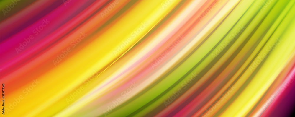 Obraz premium Flowing liquid colors - modern colorful flow poster. Wave liquid shapes. Art design for your design project