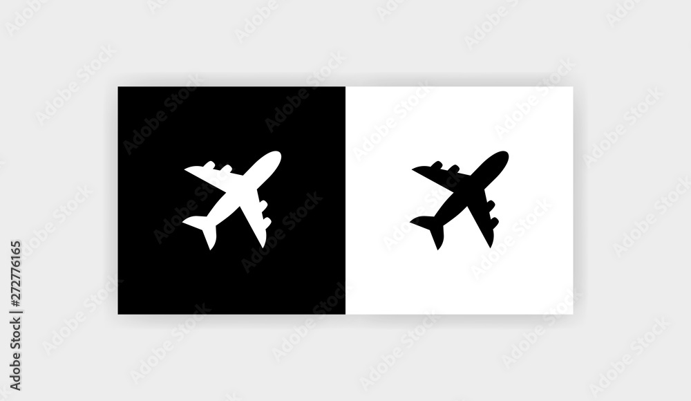 Fototapeta premium AIRPLANE Icon Flat Graphic Design