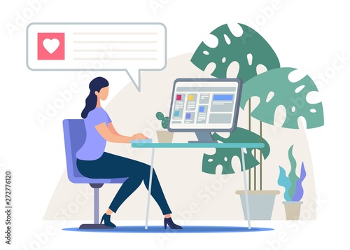 Communication on Social Network Vector Concept