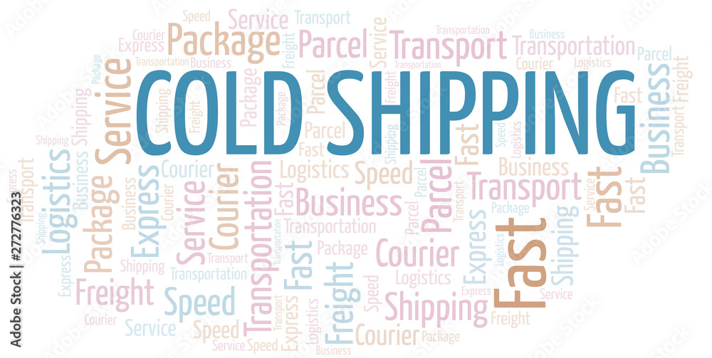 Fototapeta premium Cold Shipping word cloud. Wordcloud made with text only.