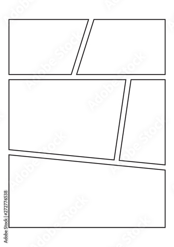 Vector Blank Comic Book storyboard for sketches