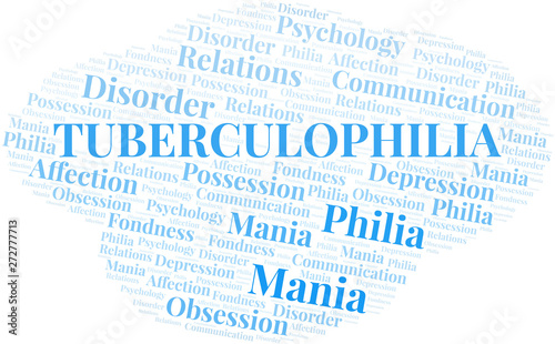 Tuberculophilia word cloud. Type of Philia.