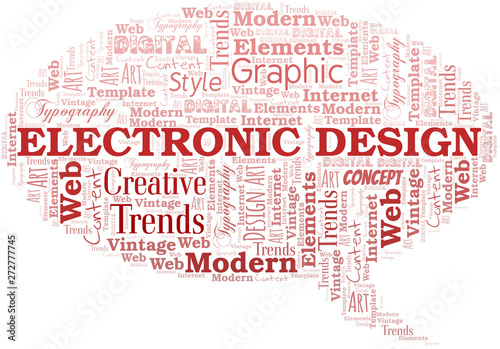Electronic Design word cloud. Wordcloud made with text only.