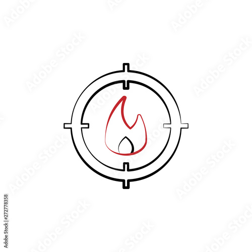 Firefighter, fire two color icon