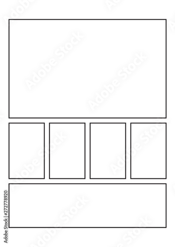 Comics blank layout template background.