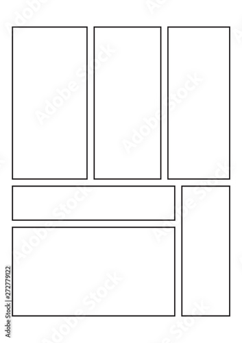 Comics blank layout template background.
