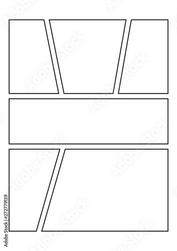 Comics blank layout template background.