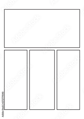 Comics blank layout template background.