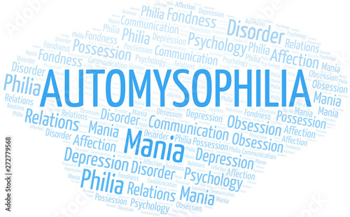 Automysophilia word cloud. Type of Philia.