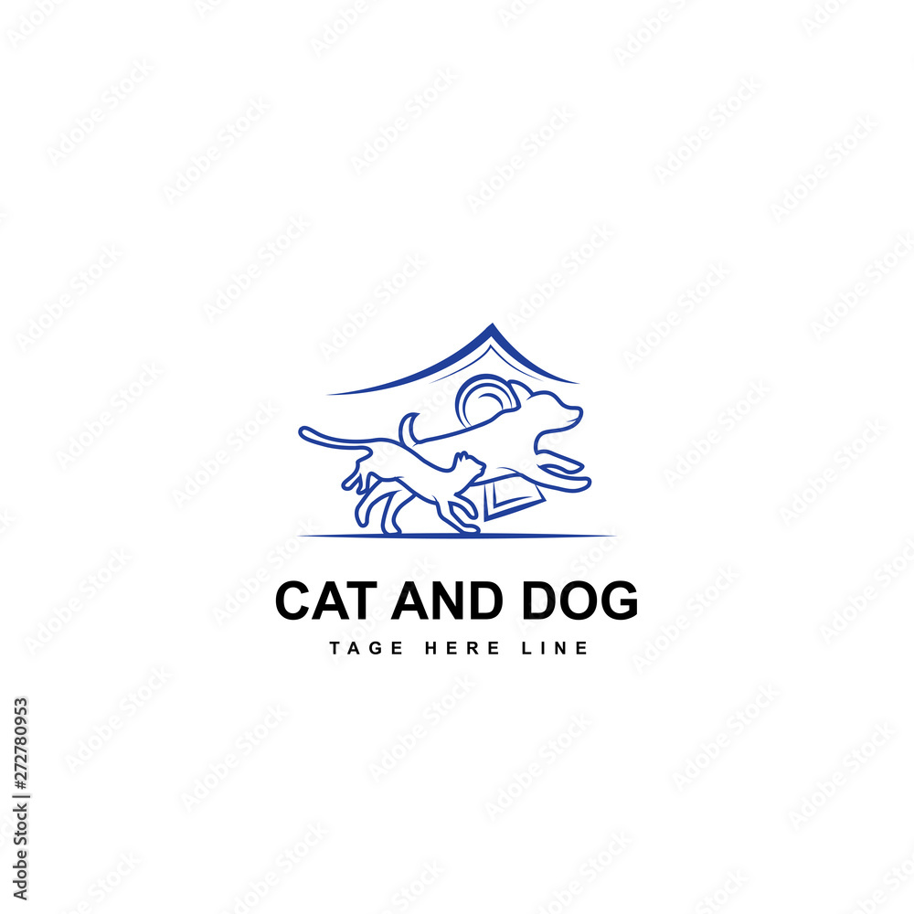 cat and dog logo template cat and dog logo template