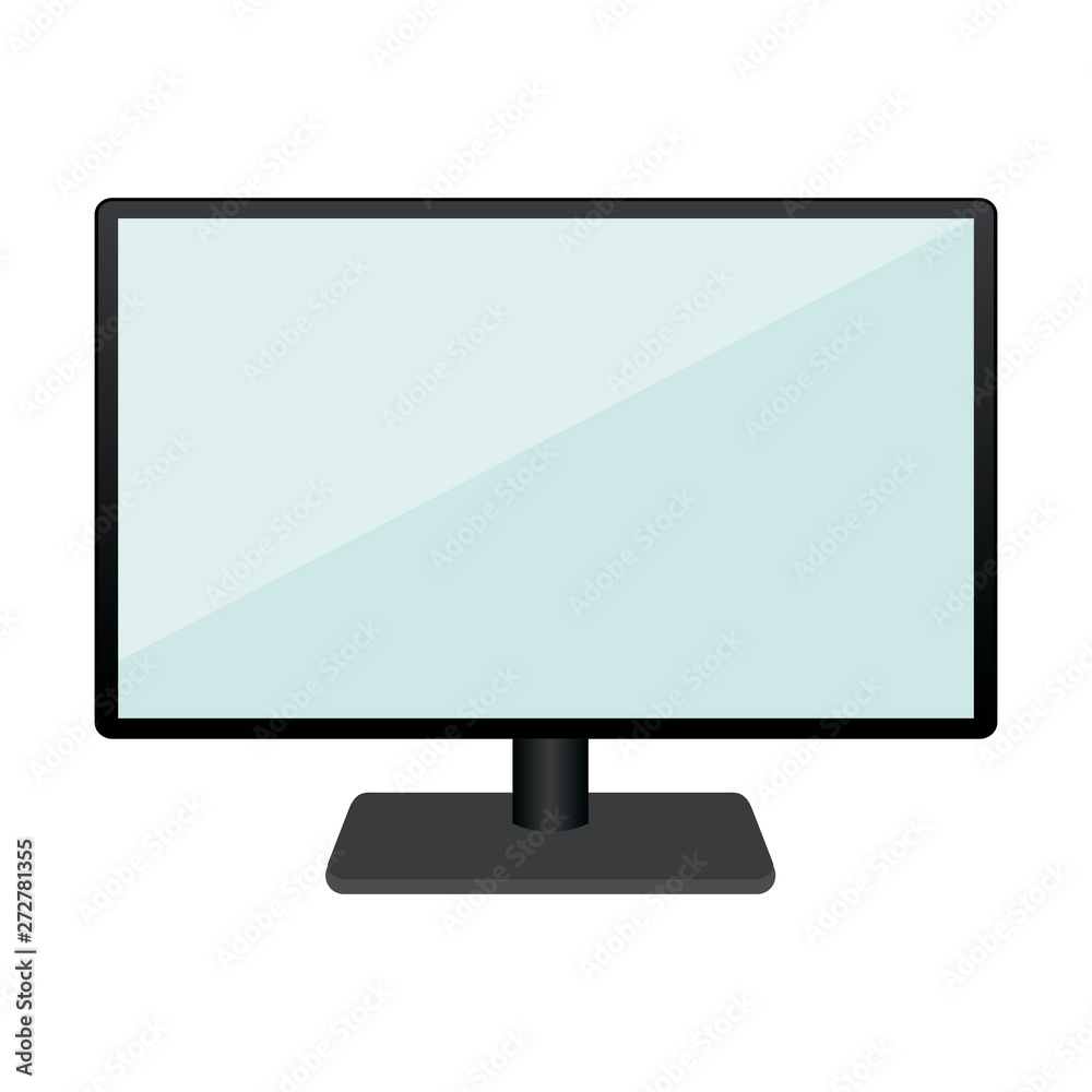 monitor flat icon. vector illustration. isolated on white background monitor flat icon. vector illustration. isolated on white background