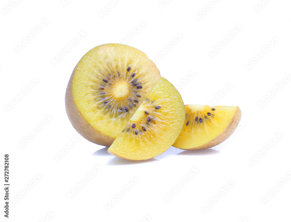 golden kiwifruit/ kiwi isolated on white golden kiwifruit/ kiwi isolated on white