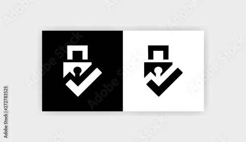 SAFE ACCESS Icon Flat Graphic Design