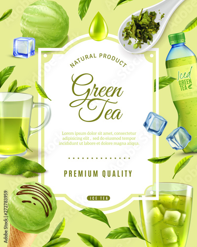 Premium Green Tea Background