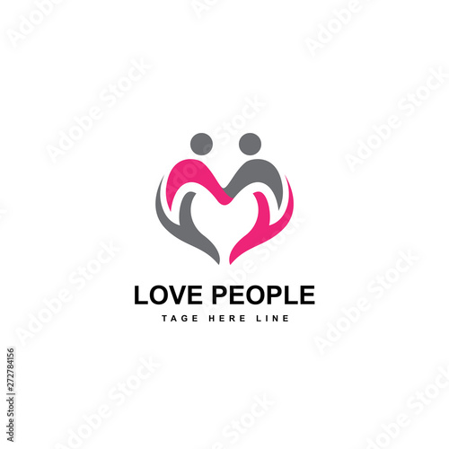 love people logo template