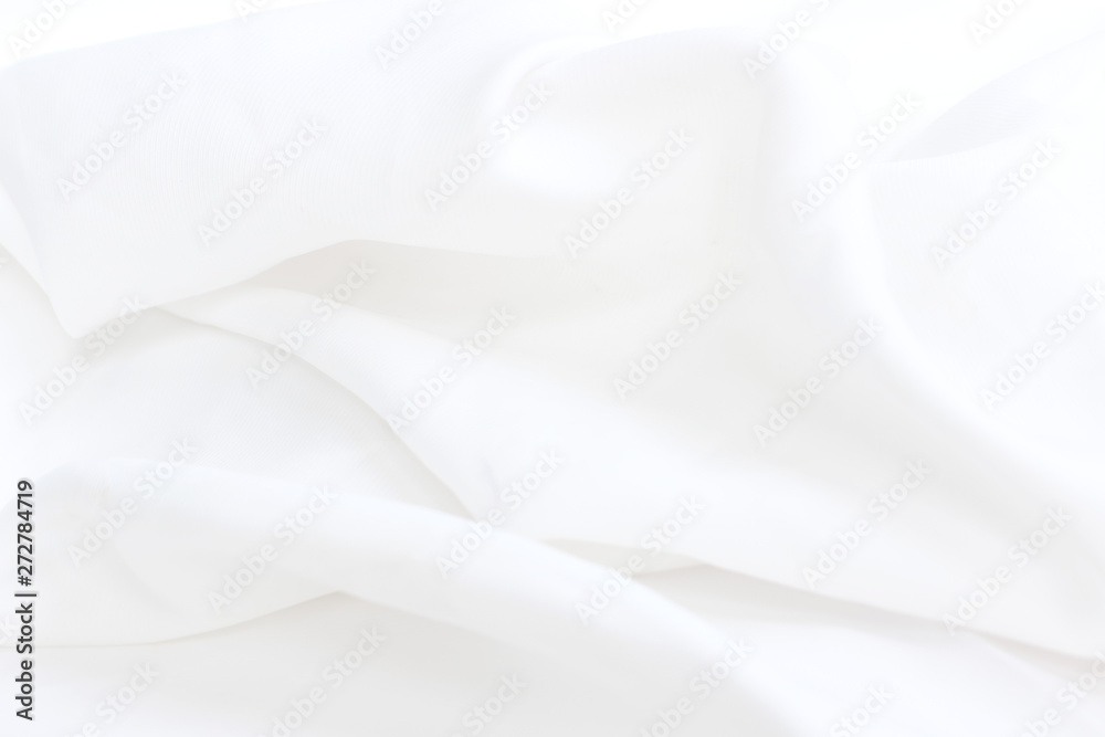 The background of the white fabric that is wavy – Image