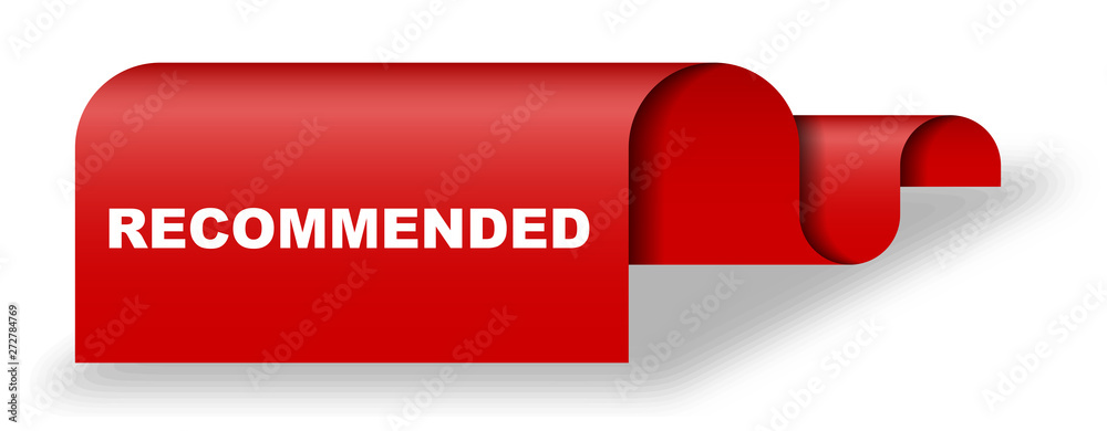 red vector banner recommended red vector banner recommended