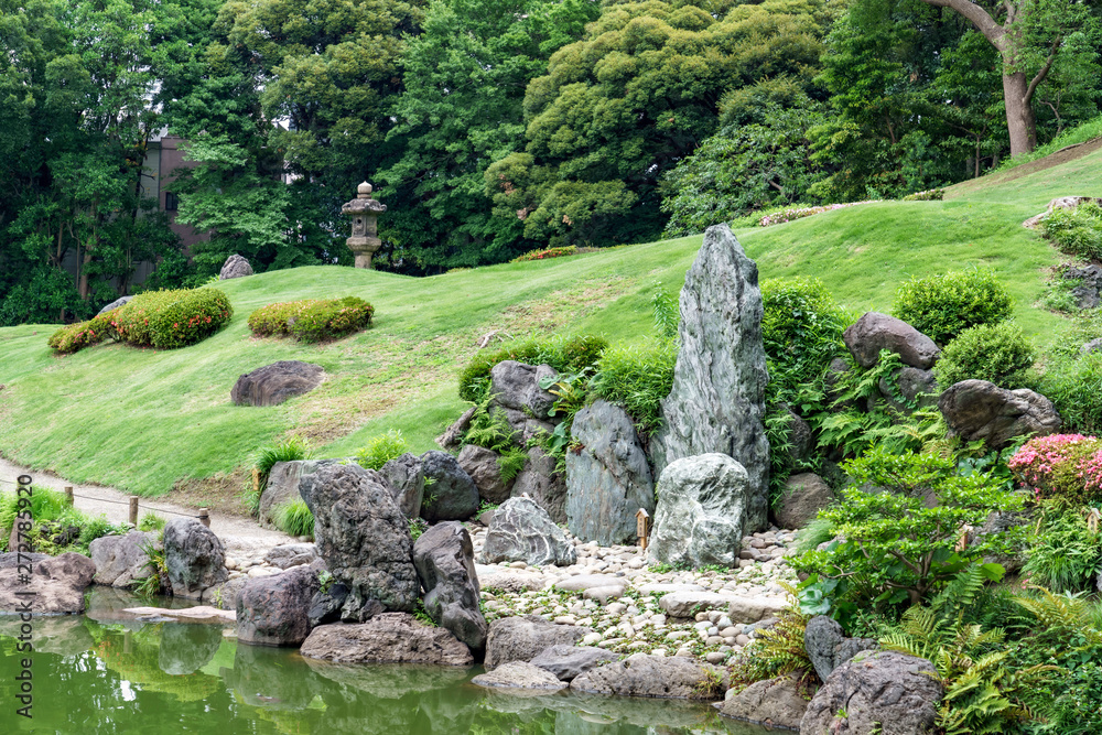 清澄庭園の風景（紀州青石）