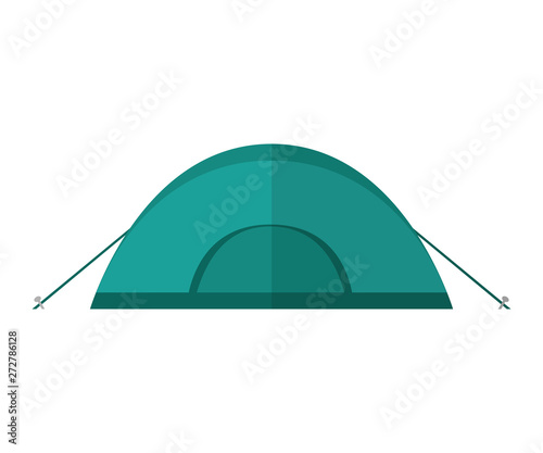 blue camping tent isolated on white background vector illustration EPS10
