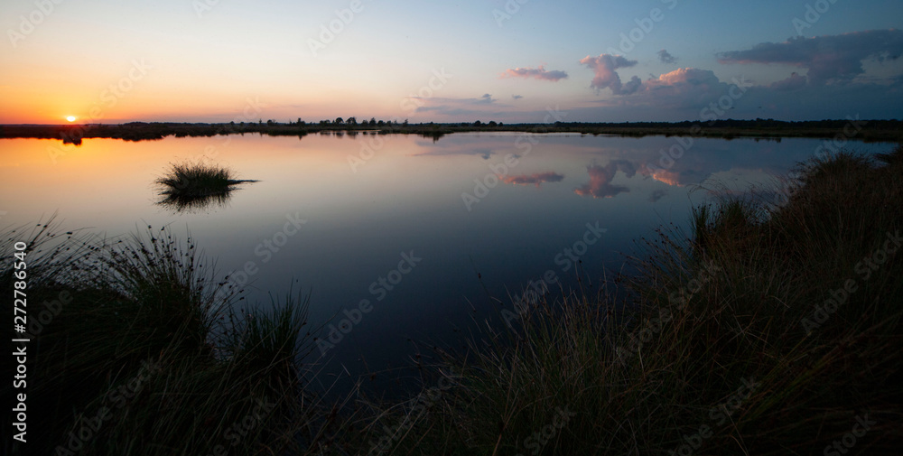 Sunset at National Park Dwingelderveld drente Netherlands Sunset at National Park Dwingelderveld drente Netherlands