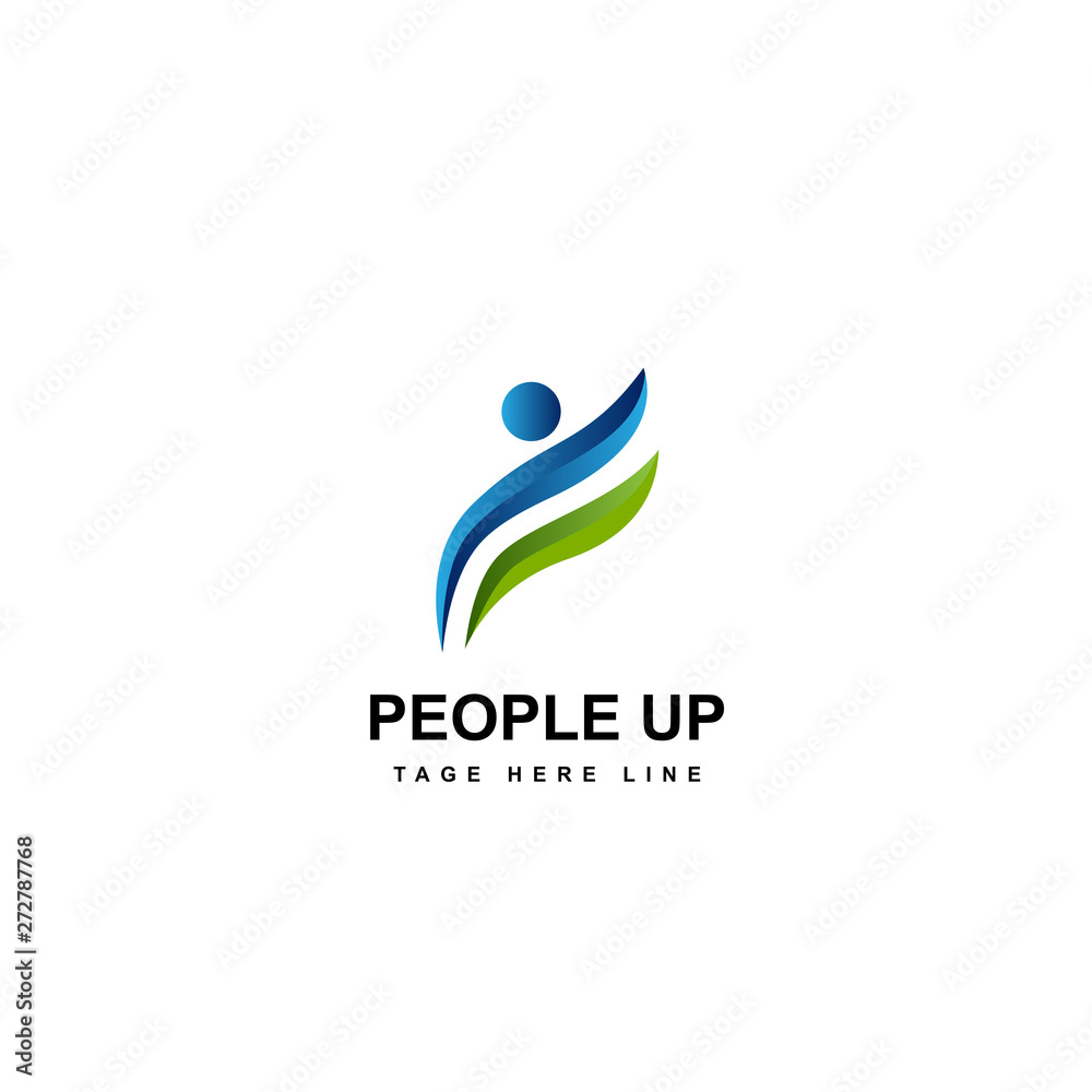 people up logo template
