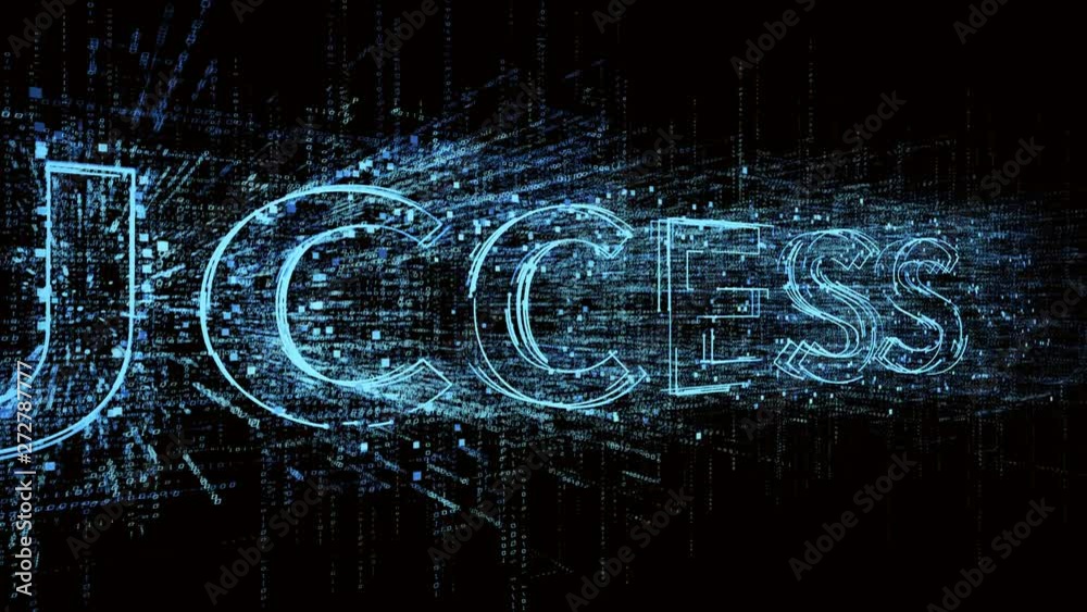 4k success animated word tag cloud;text design animation.The Matrix style binary computer code shaped text design animation;changing from zero to one digits;abstract future tech background.