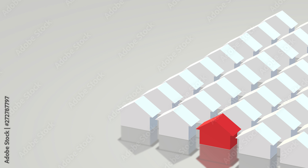 Fototapeta premium 3d render home for real estate business content.