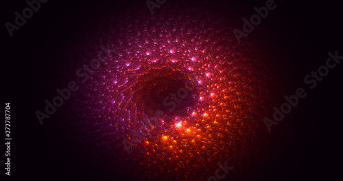 3D rendering abstract round light background