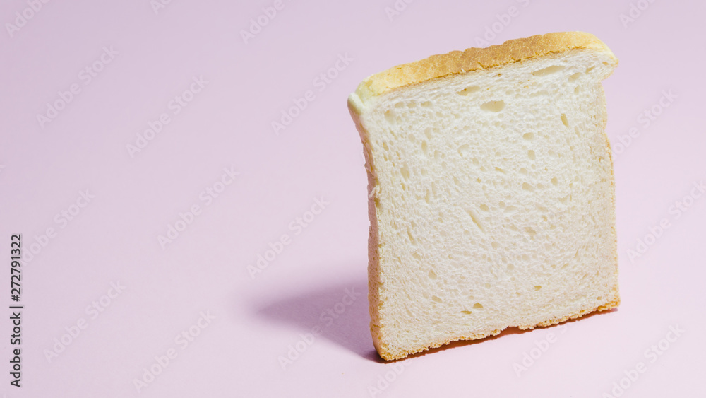 Slice of bread with color background Slice of bread with color background