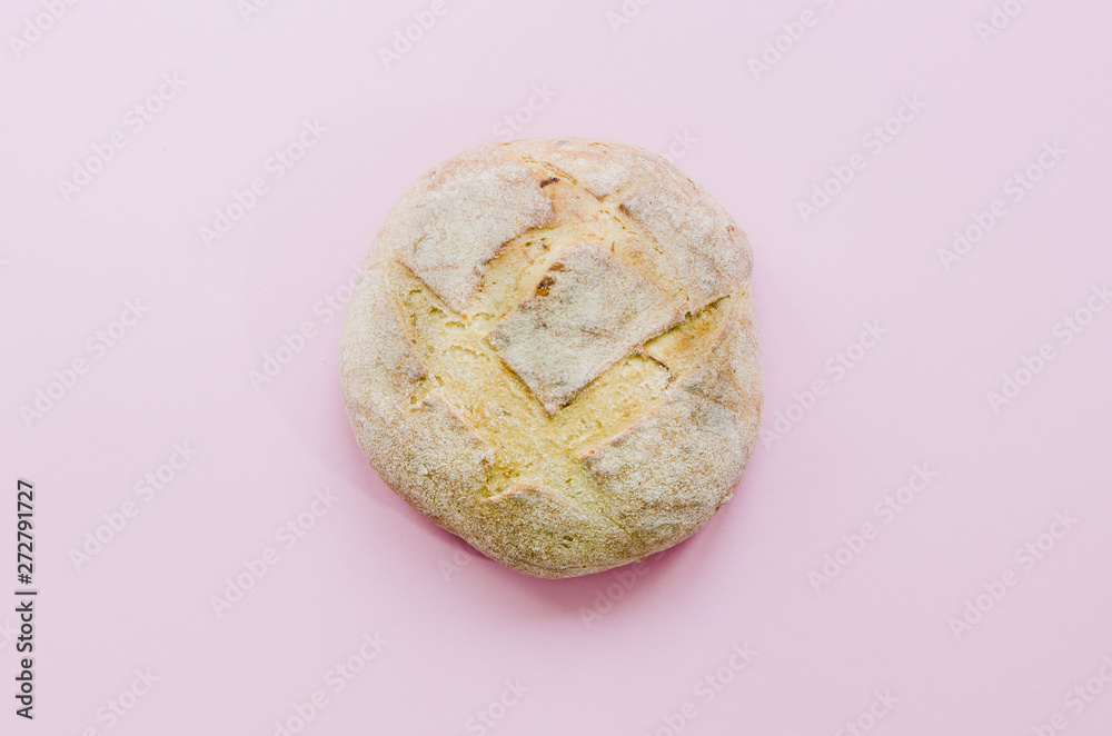 Loaf of bread with color background Loaf of bread with color background