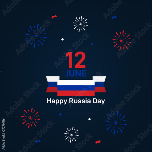 Russia National Day Vector Design Template
