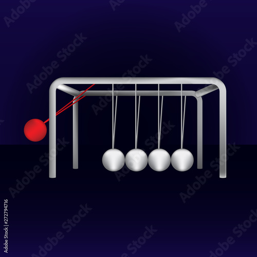 Pendulum Icon Vector Design, Newton's Cradle