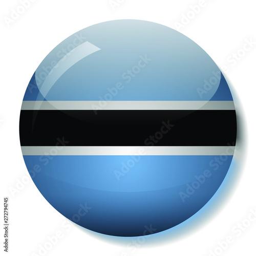 Botswana's flag glass button vector illustration Free Download Botswana's flag glass button vector illustration - GFXLoad