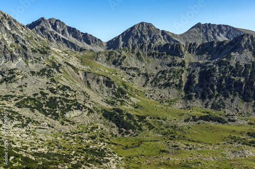 Amazing Panorama with Yalovarnika  The Tooth and the Dolls peaks  Pirin Mountain  Bulgaria