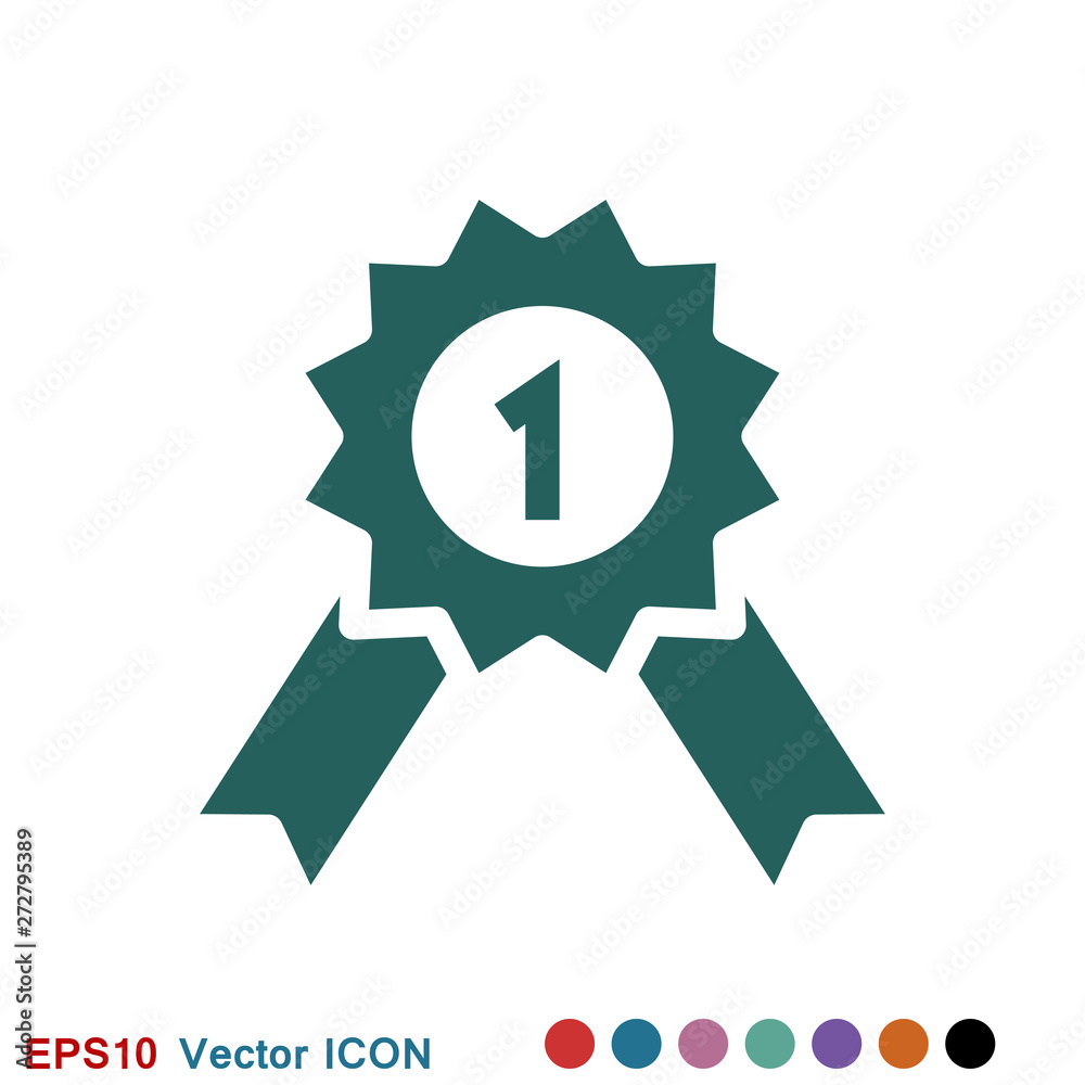 Champion vector icon, flat design for web or mobile app, award symbol. Champion vector icon, flat design for web or mobile app, award symbol.
