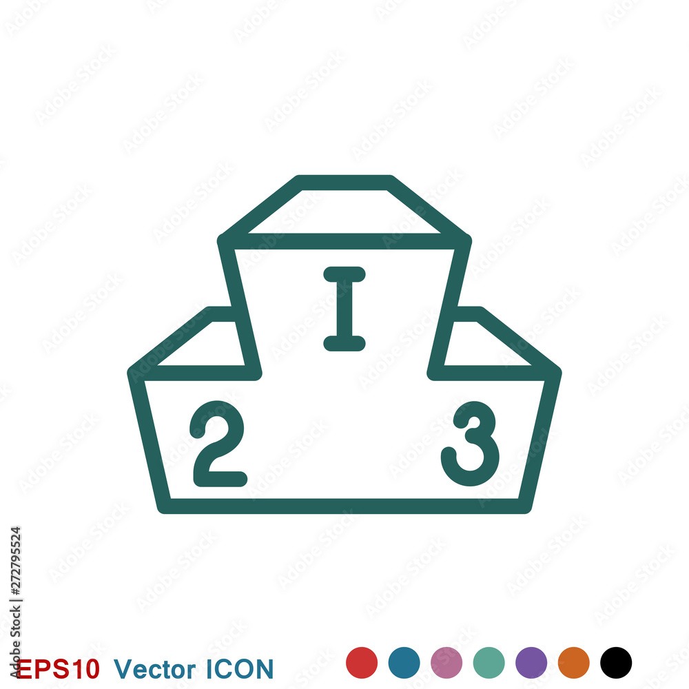 Champion vector icon, flat design for web or mobile app, award symbol. Champion vector icon, flat design for web or mobile app, award symbol.