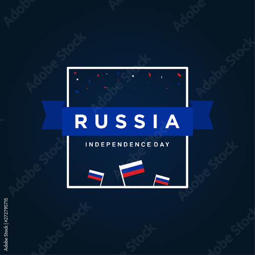 Russia National Day Vector Design Template