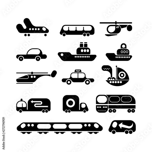 Transport vector icon set