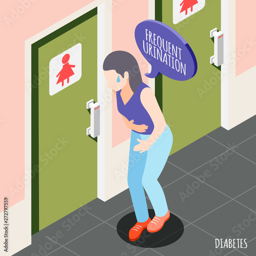 Frequent Urination Isometric Background