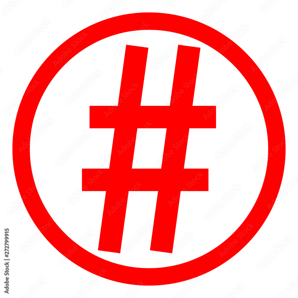 Fototapeta premium Hashtag icon. Simple element illustration. Hashtag symbol design from Social Media Marketing collection.
