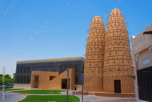 The dovecotes in Katara Cultural Village. Dovecotes are intended to house pigeons or doves. Doha, Qatar photo