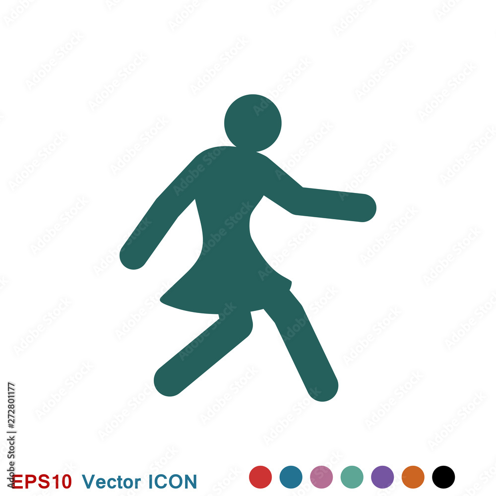 Dancing vector icon. Illustration on background, people dance Dancing vector icon. Illustration on background, people dance