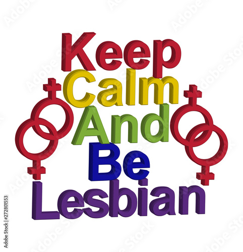 LGBT concept, motivating phrase in the colors of the rainbow. Keep calm and be yourself