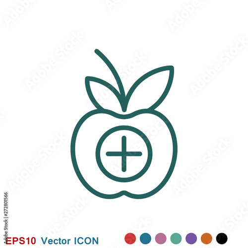 Dietary vector icon, food dietary labels isolated on background