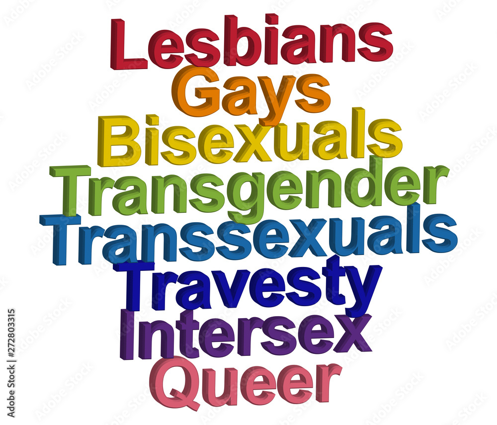 LGBT concept, motivating phrase in the colors of the rainbow. Decoding abbreviations LGBT. Lesbian, Gay, Bisexual, Transgender, Transsexual, Travesty, Intersex, Queer LGBT concept, motivating phrase in the colors of the rainbow. Decoding abbreviations LGBT. Lesbian, Gay, Bisexual, Transgender, Transsexual, Travesty, Intersex, Queer
