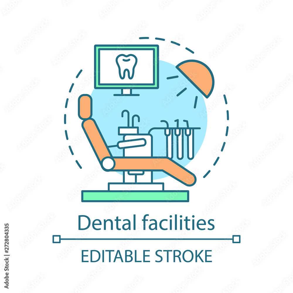 Dental facilities concept icon Dental facilities concept icon