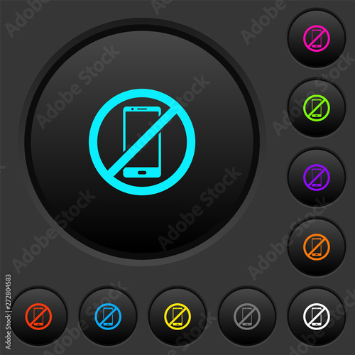 Smartphone not allowed dark push buttons with color icons