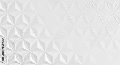 Fototapeta Naklejka Na Ścianę i Meble -  Triangular abstract geometric gray background of triangular volumetric elements of different random size. 3D illustration