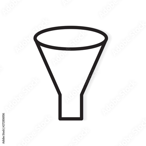 black funnel icon- vector illustration