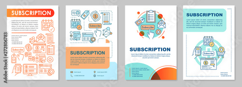 Subscription brochure template layout